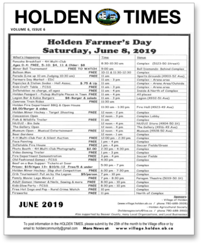 Holden Times | Village of Holden